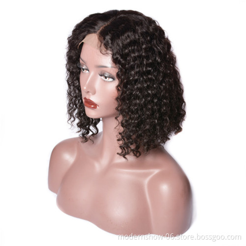 Wholesale Price Brazilian Virgin Hair Cuticles Aligned Human Hair Wigs Deep Curly Lace Front Wigs for Black women